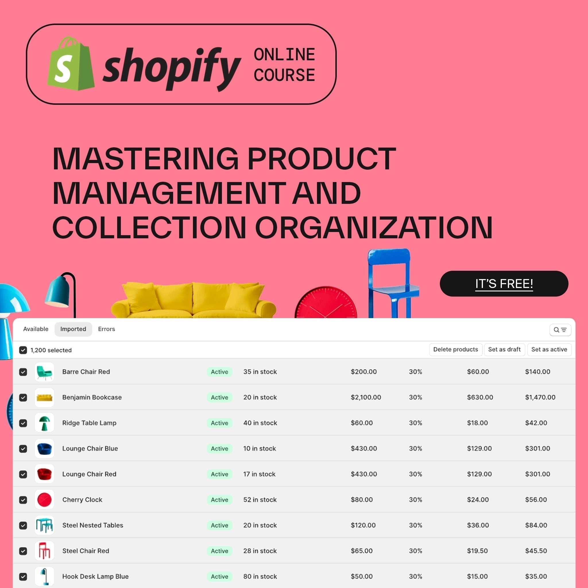 Shopify Online Course: Mastering Product Management and Collection Org ...