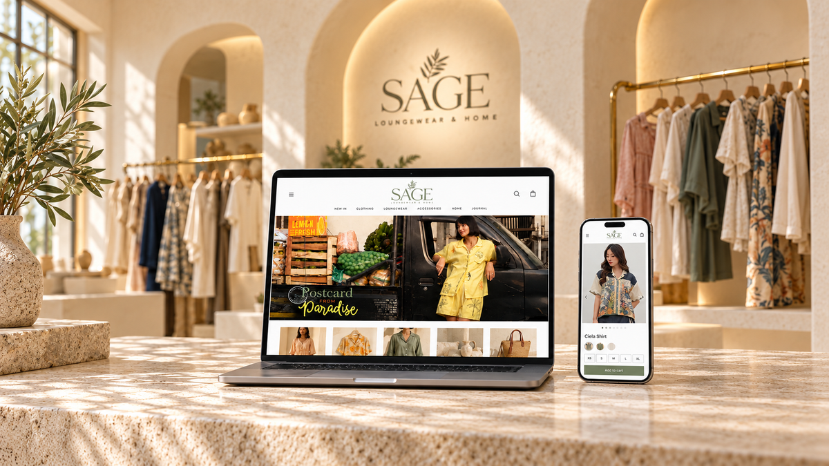 SAGE Loungewear Case Study: Shopify Website Development & O2O Integration