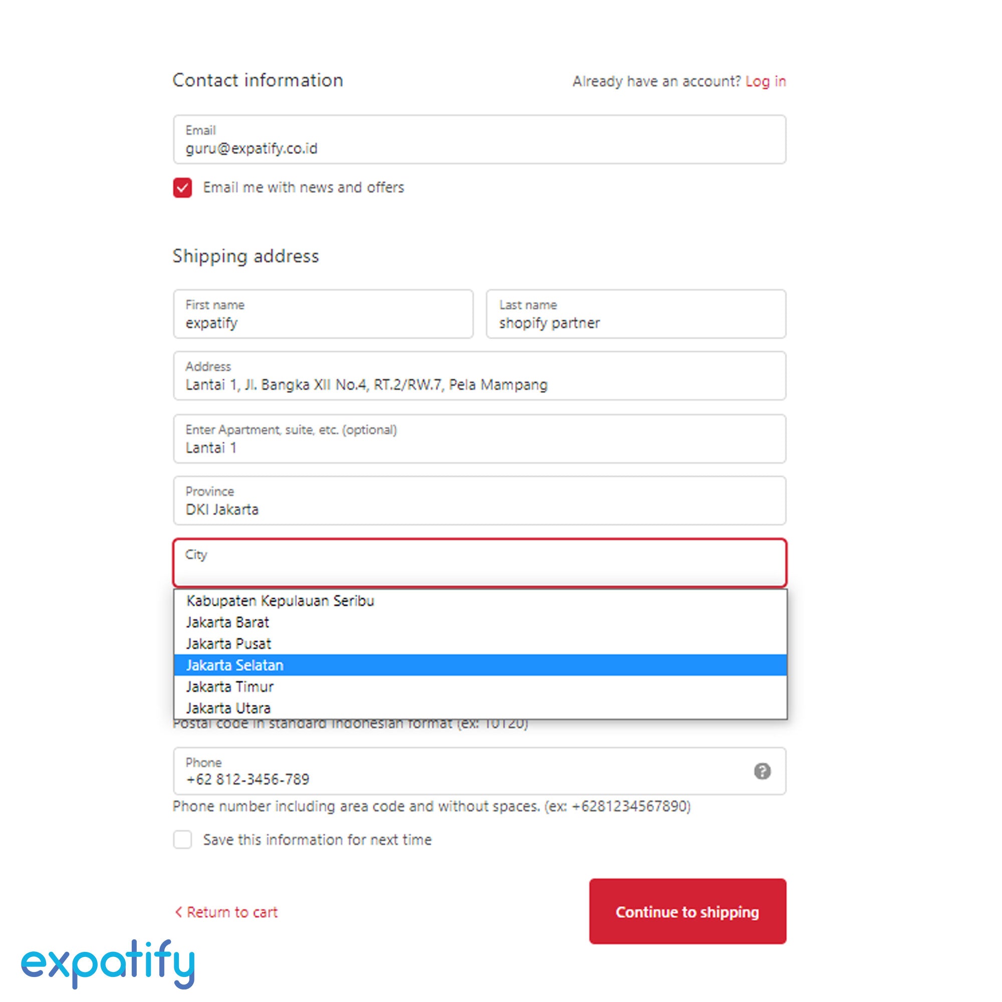 Shopify City & Sub-District Dropdown