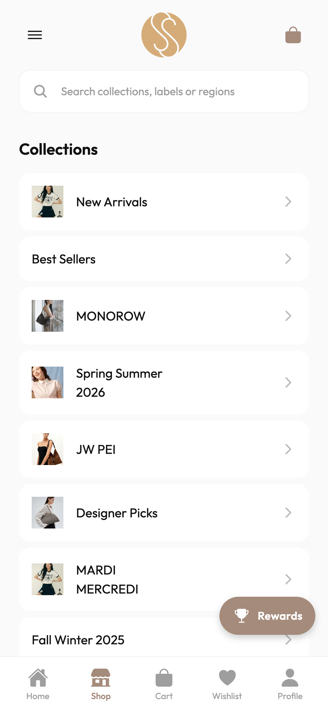 Featured Collections View